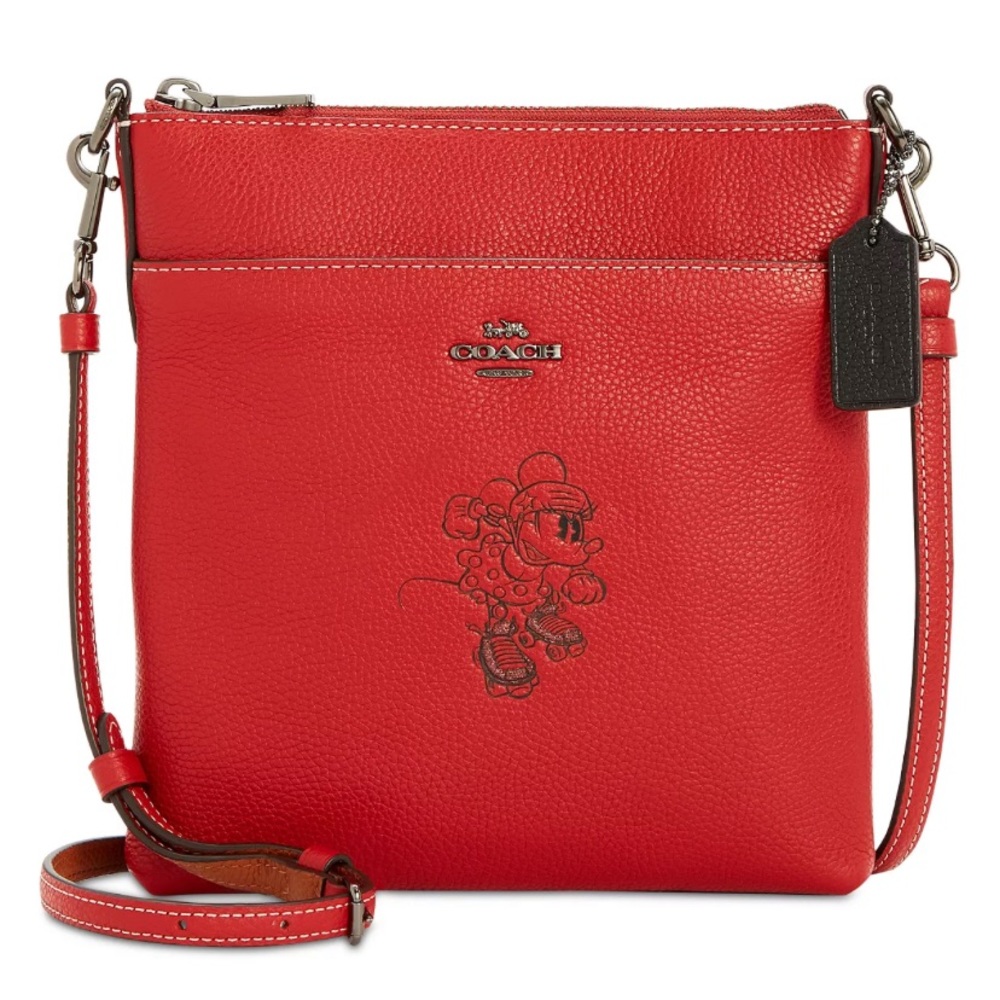 ⭐️NWT!⭐️Mini Disney X Coach Red (Minnie Mouse on Skates) Motif Messenger Bag